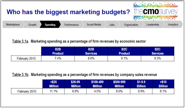 who has the biggest marketing budgets?