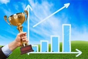 Trophy with Bar Graph for Progress