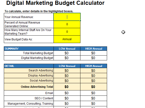 manufacturer marketing budget calculator webstrategies budget calcultor