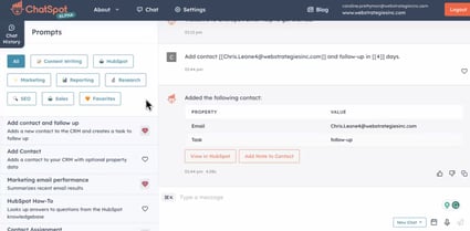 ChatSpot AI with HubSpot CRM